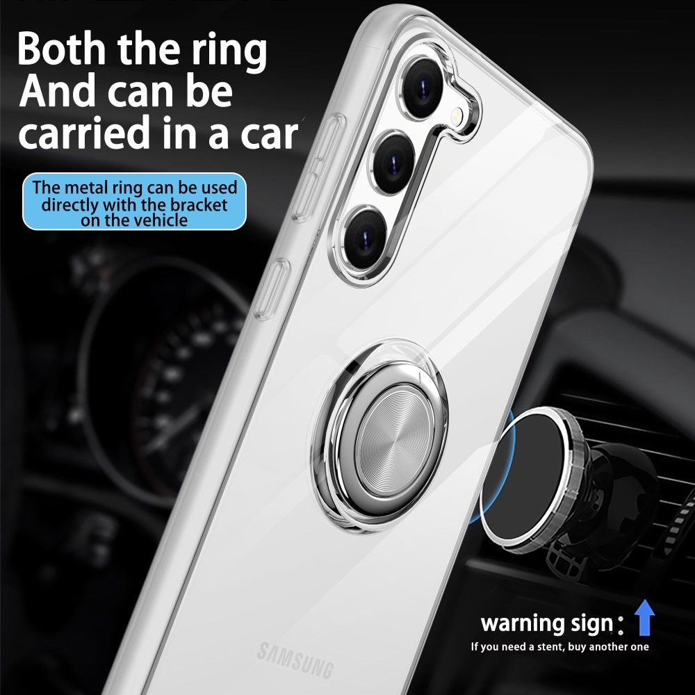 Coque Finger Ring Kickstand Samsung Galaxy S24 Plus, transparent