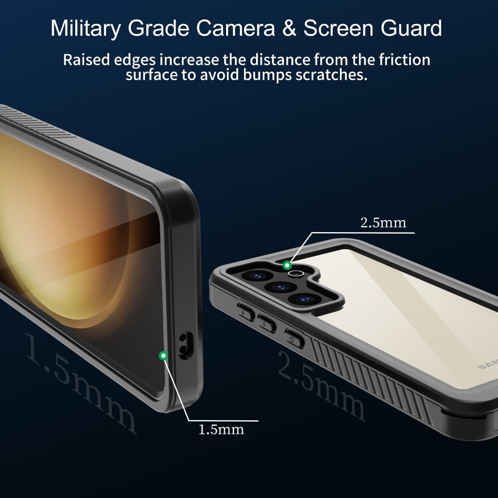 Coque étanche Samsung Galaxy S24 Plus, transparent