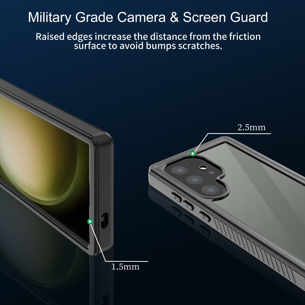 Coque étanche Samsung Galaxy S24 Ultra, transparent