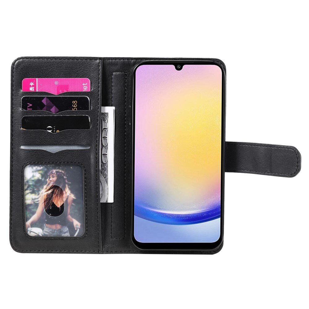 Coque portefeuille Multi-slot Samsung Galaxy A25, noir