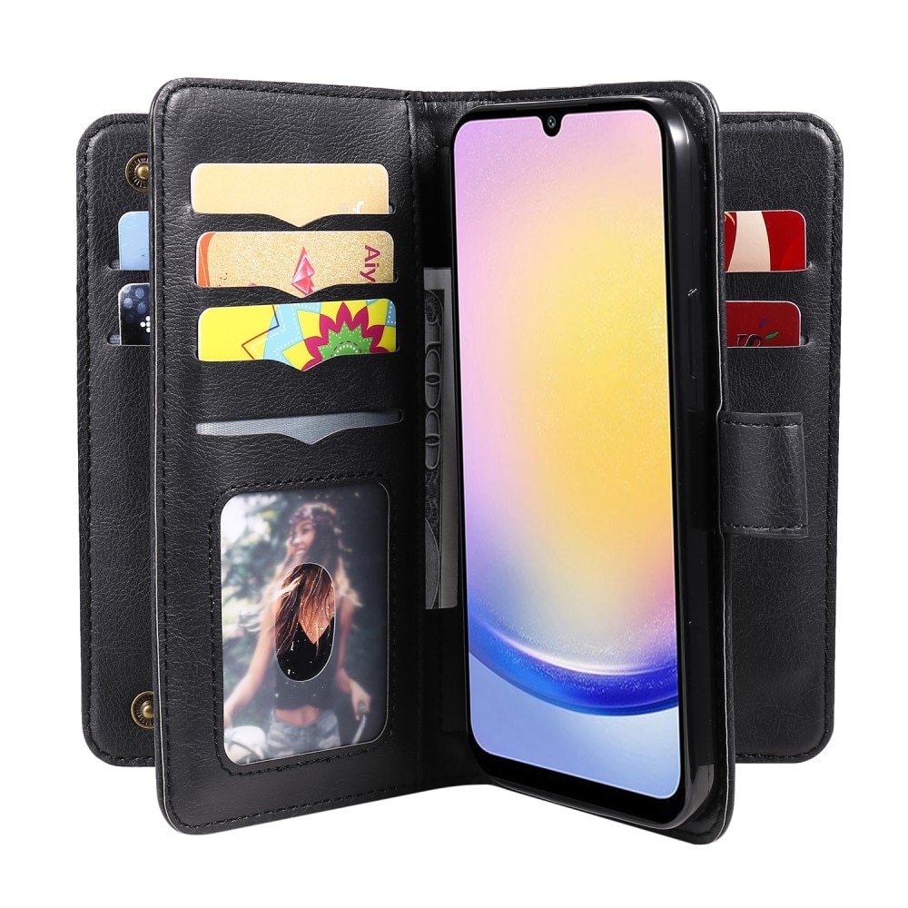 Coque portefeuille Multi-slot Samsung Galaxy A25, noir