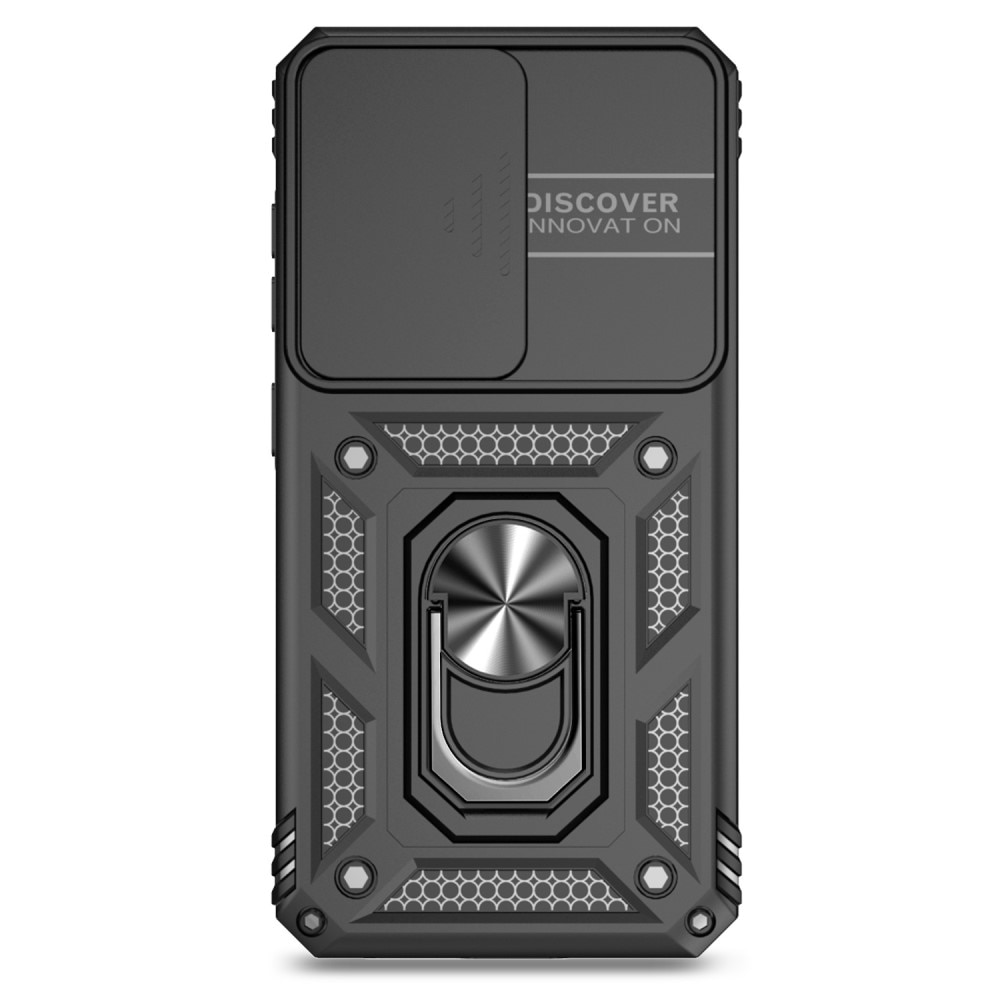 Coque Hybride Ring avec Protège Caméra Samsung Galaxy S24, Noir