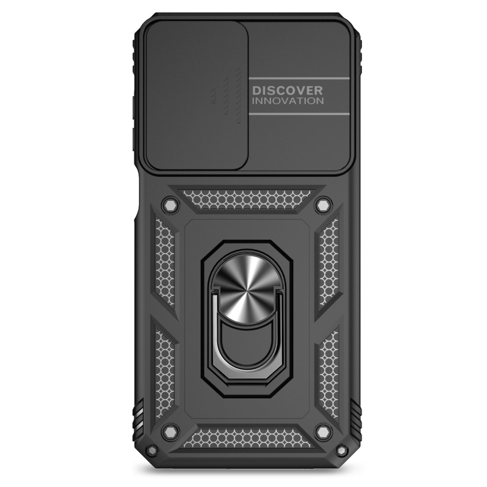 Coque Hybride Ring avec Protège Caméra Samsung Galaxy A15, Noir