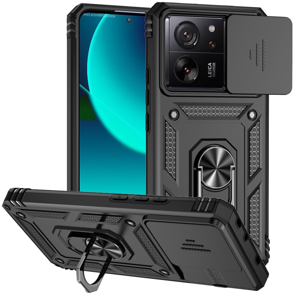 Coque Hybride Ring avec Protège Caméra Xiaomi 13T, Noir