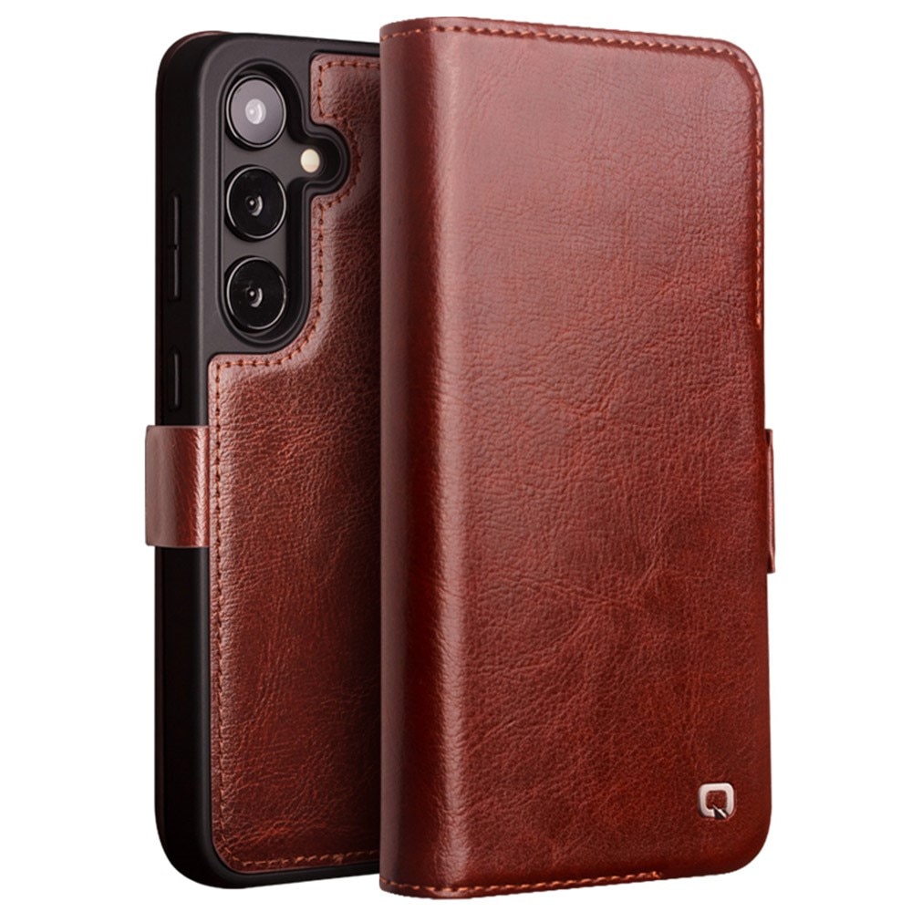 Leather Wallet Case Samsung Galaxy S24 Plus, Brown