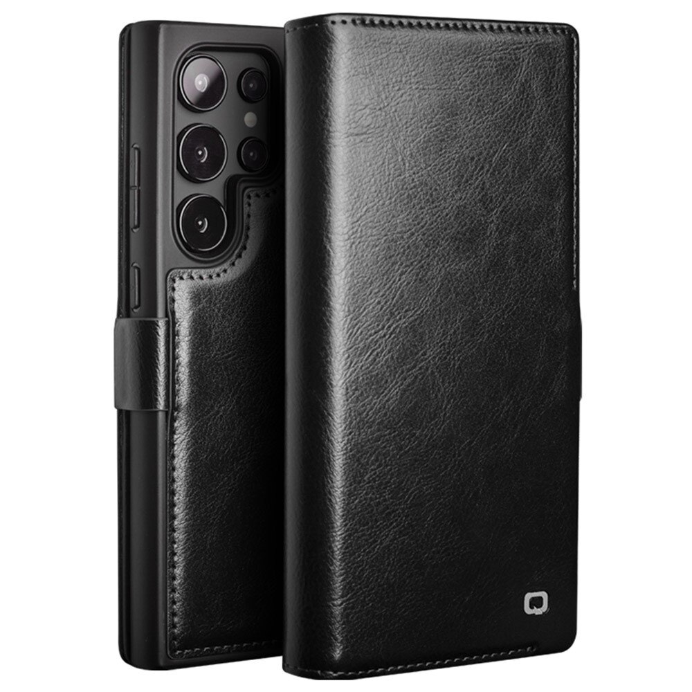 Leather Wallet Case Samsung Galaxy S24 Ultra, Black