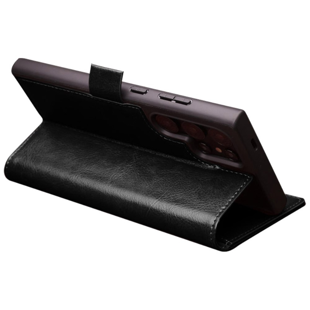 Leather Wallet Case Samsung Galaxy S24 Ultra, Black
