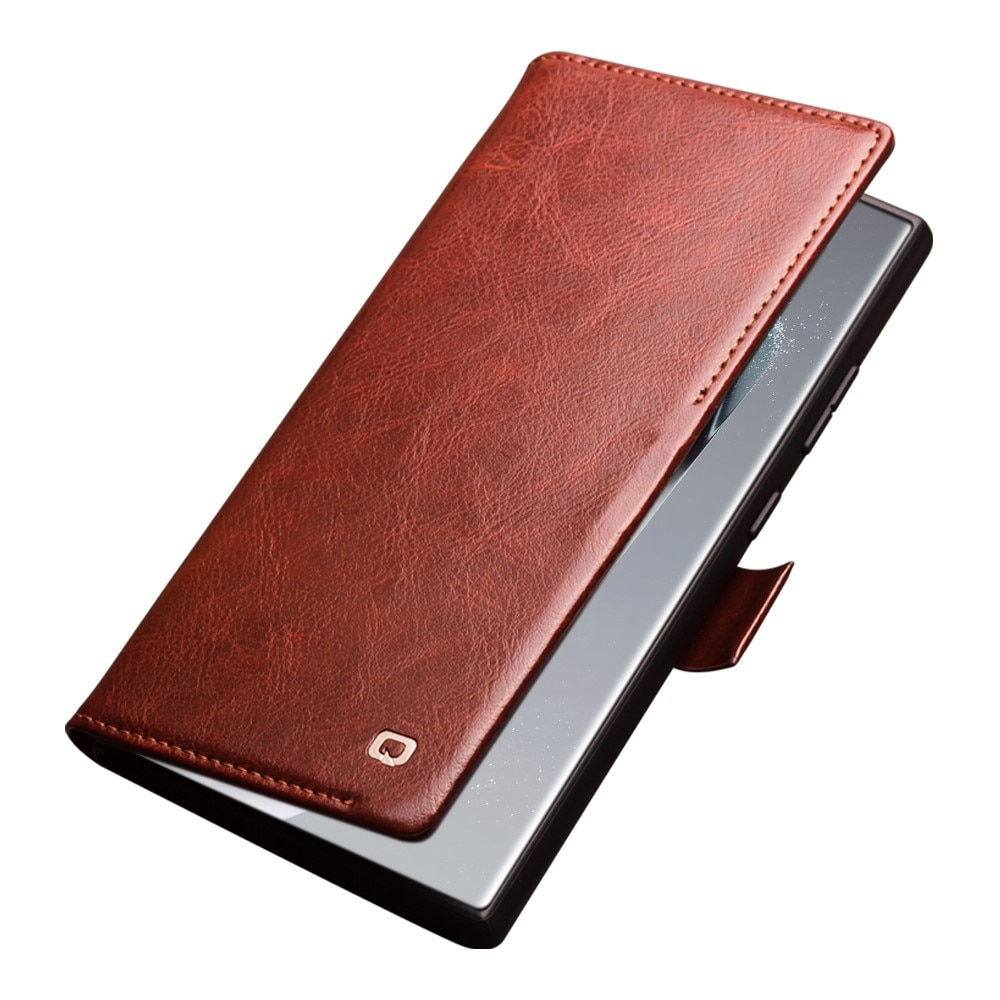 Leather Wallet Case Samsung Galaxy S24 Ultra, Brown
