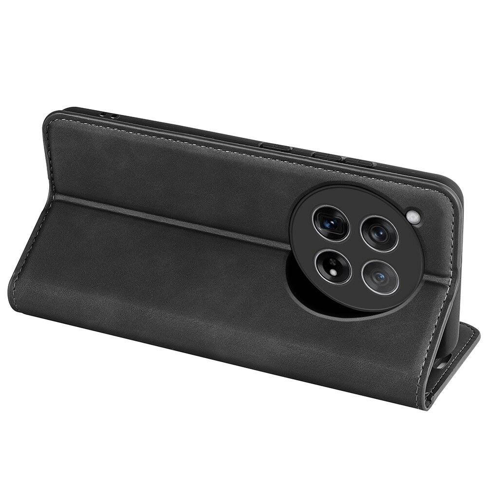 Coque portefeuille mince OnePlus 12, noir