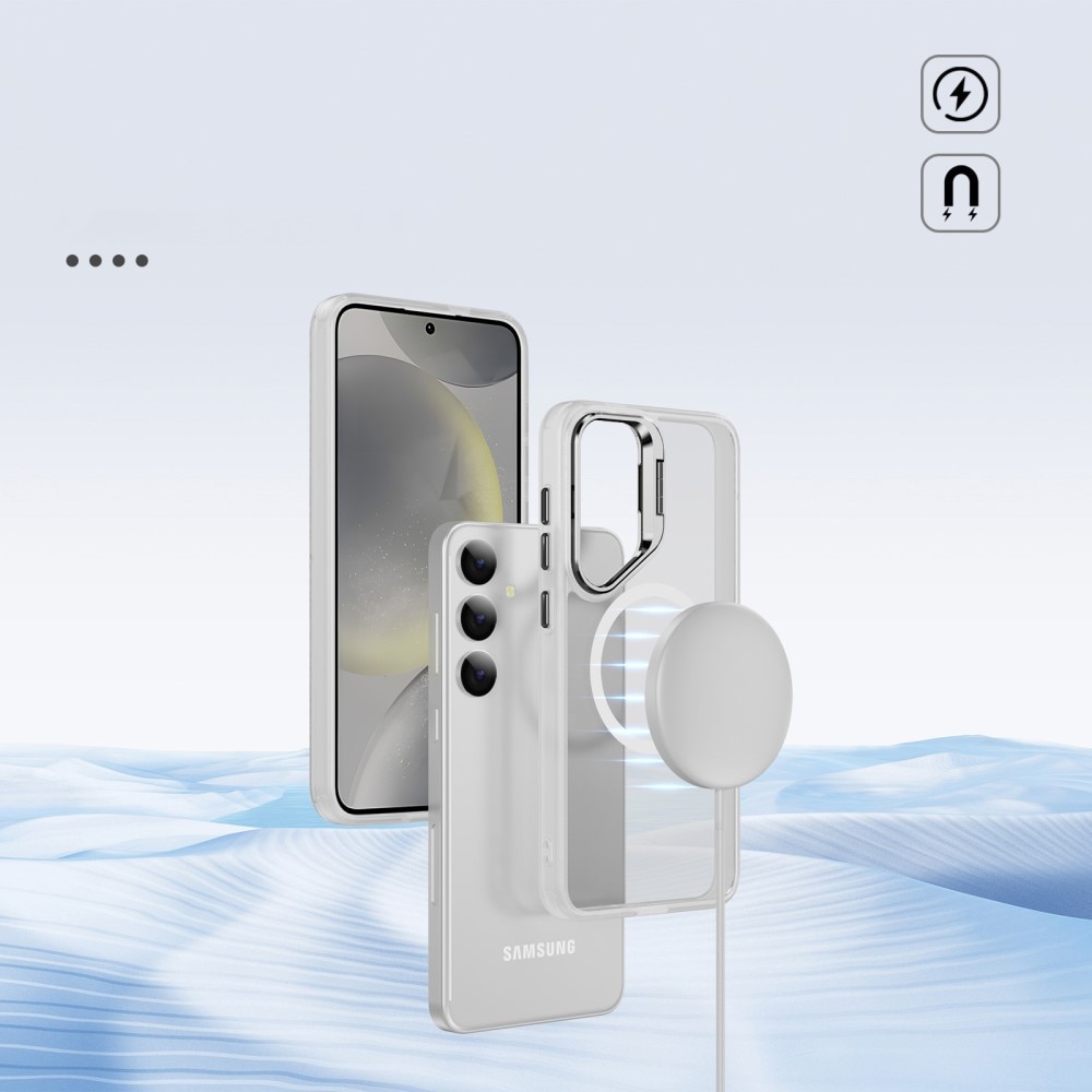 Coque hybride Kickstand MagSafe Samsung Galaxy S24 Ultra, transparent