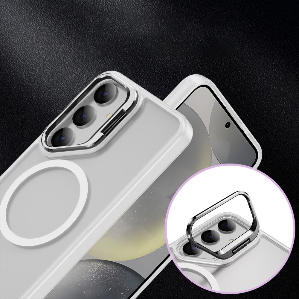 Coque hybride Kickstand MagSafe Samsung Galaxy S24 Ultra, transparent