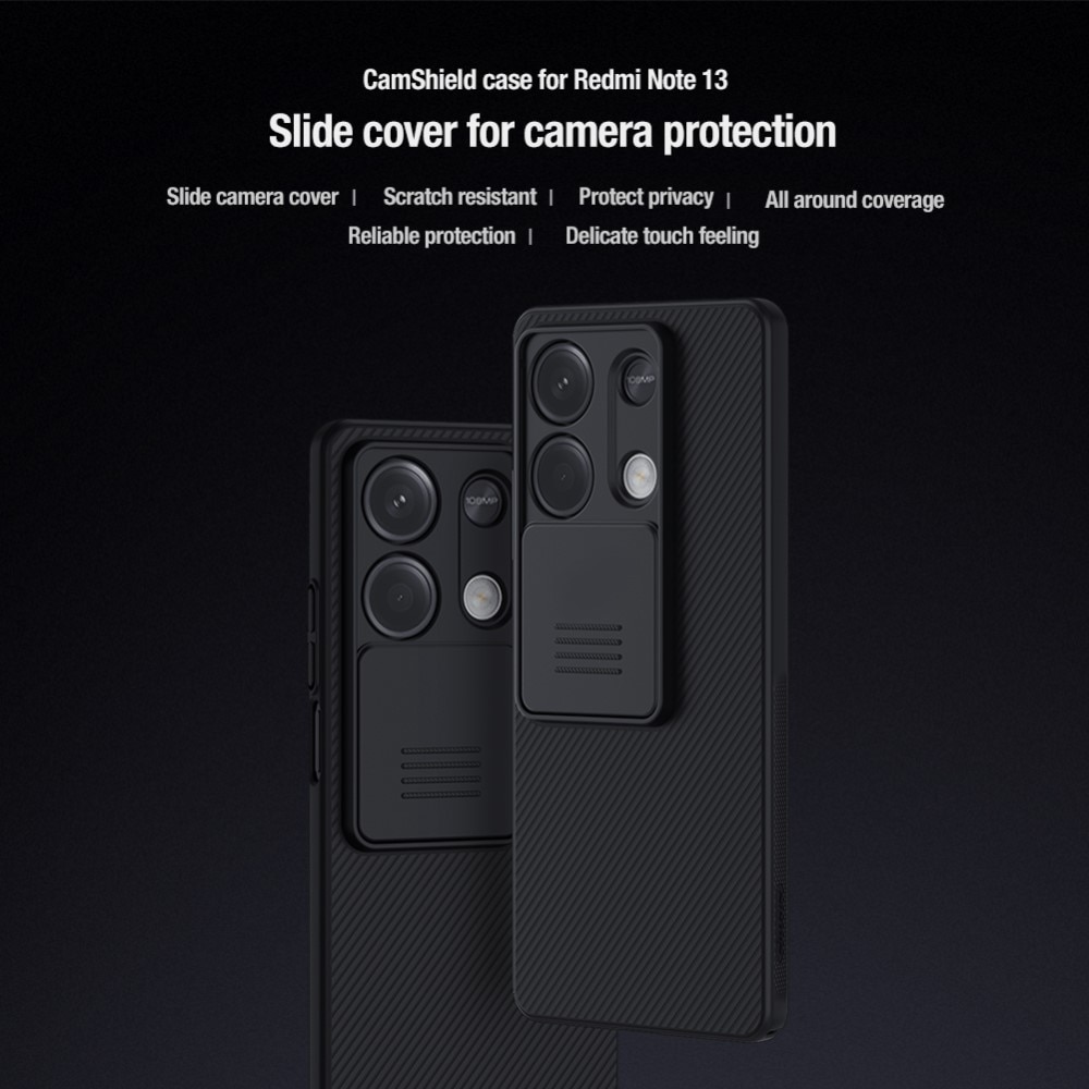 Coque CamShield Xiaomi Redmi Note 13, noir