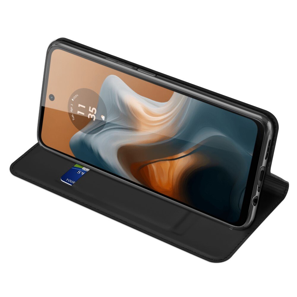 Étui portefeuille Skin Pro Series Motorola Moto G34, Noir
