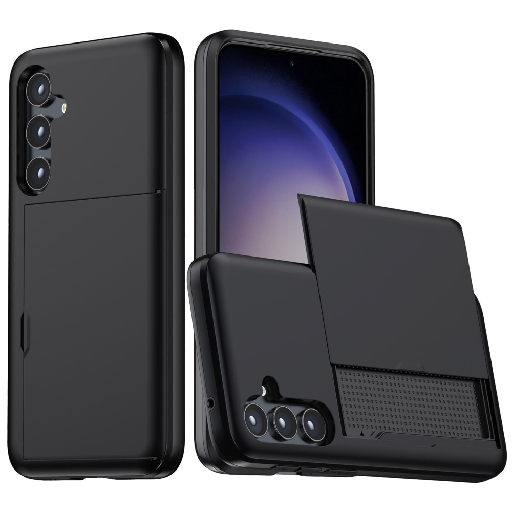 Coque à cartes Samsung Galaxy A55, Noir