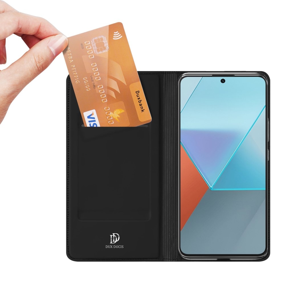 Étui portefeuille Skin Pro Series Xiaomi Redmi Note 13 Pro, Noir