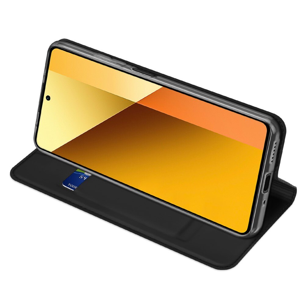 Étui portefeuille Skin Pro Series Xiaomi Redmi Note 13, Noir