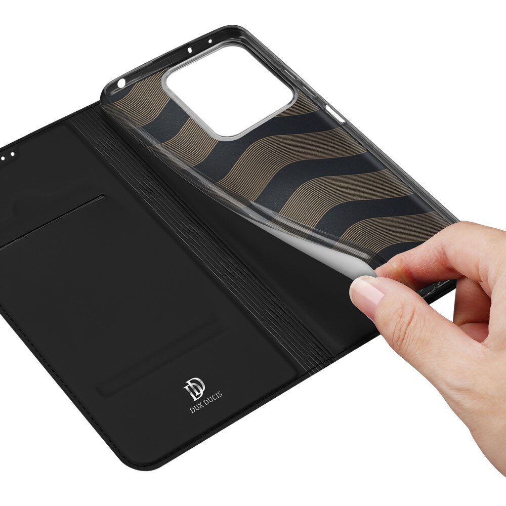 Étui portefeuille Skin Pro Series Xiaomi Redmi Note 13, Noir