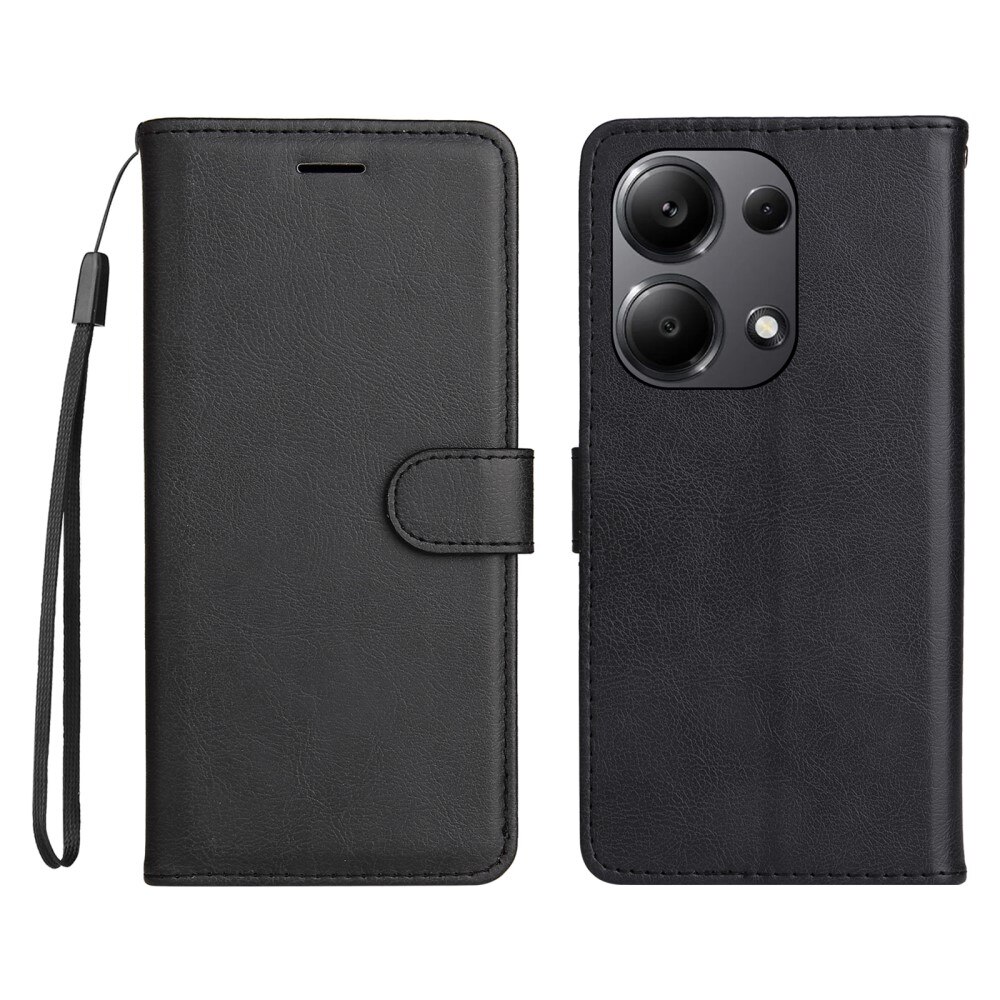 Étui portefeuille Xiaomi Redmi Note 13 Pro 4G, noir