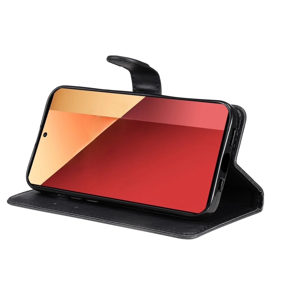 Étui portefeuille Xiaomi Redmi Note 13 Pro 4G, noir