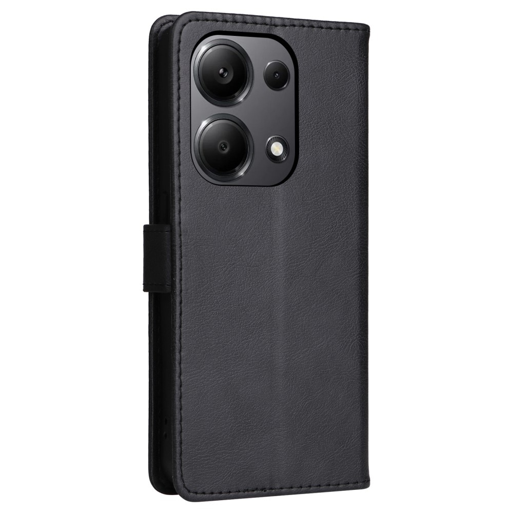 Étui portefeuille Xiaomi Redmi Note 13 Pro 4G, noir