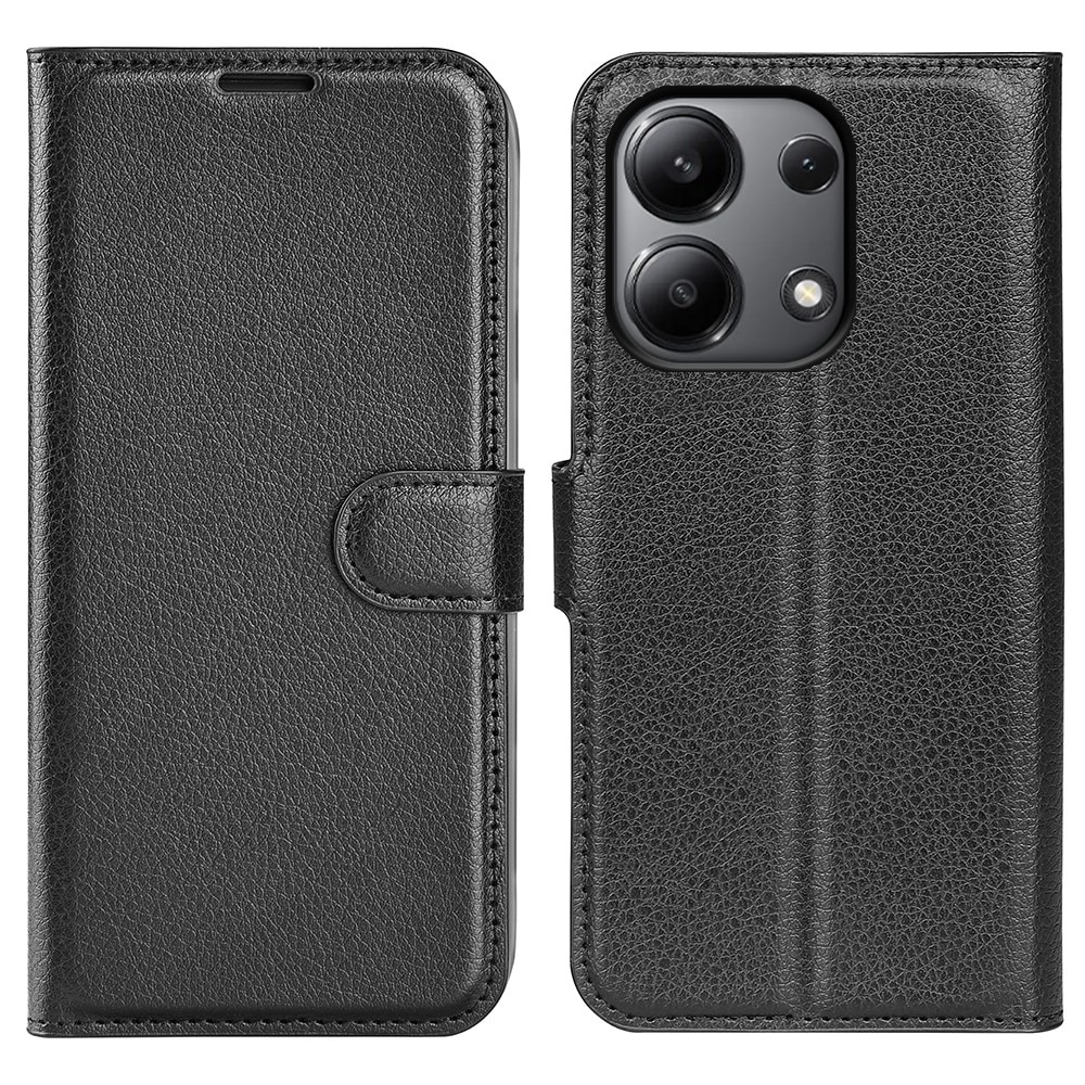 Coque portefeuille Xiaomi Redmi Note 13 4G, noir