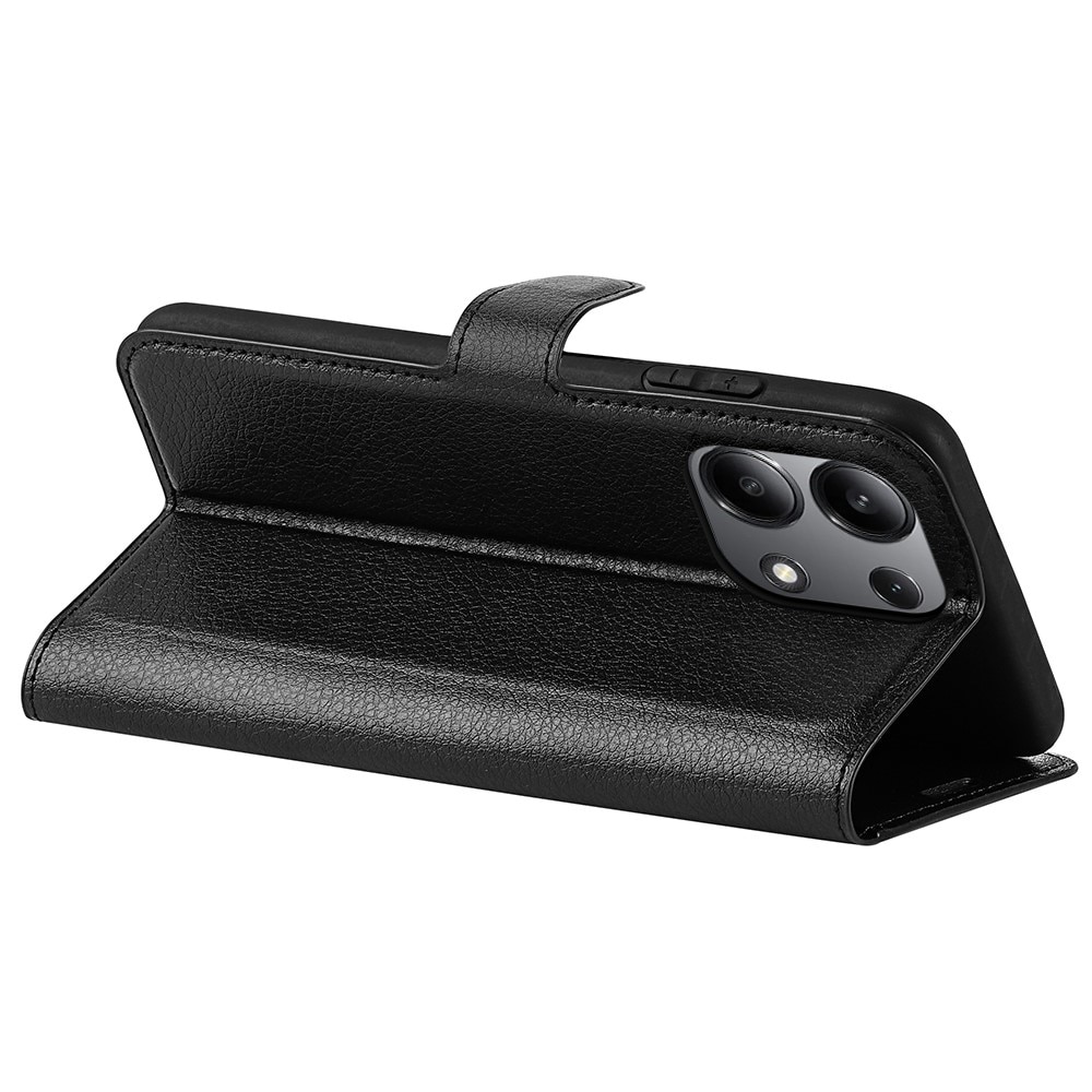 Coque portefeuille Xiaomi Redmi Note 13 4G, noir