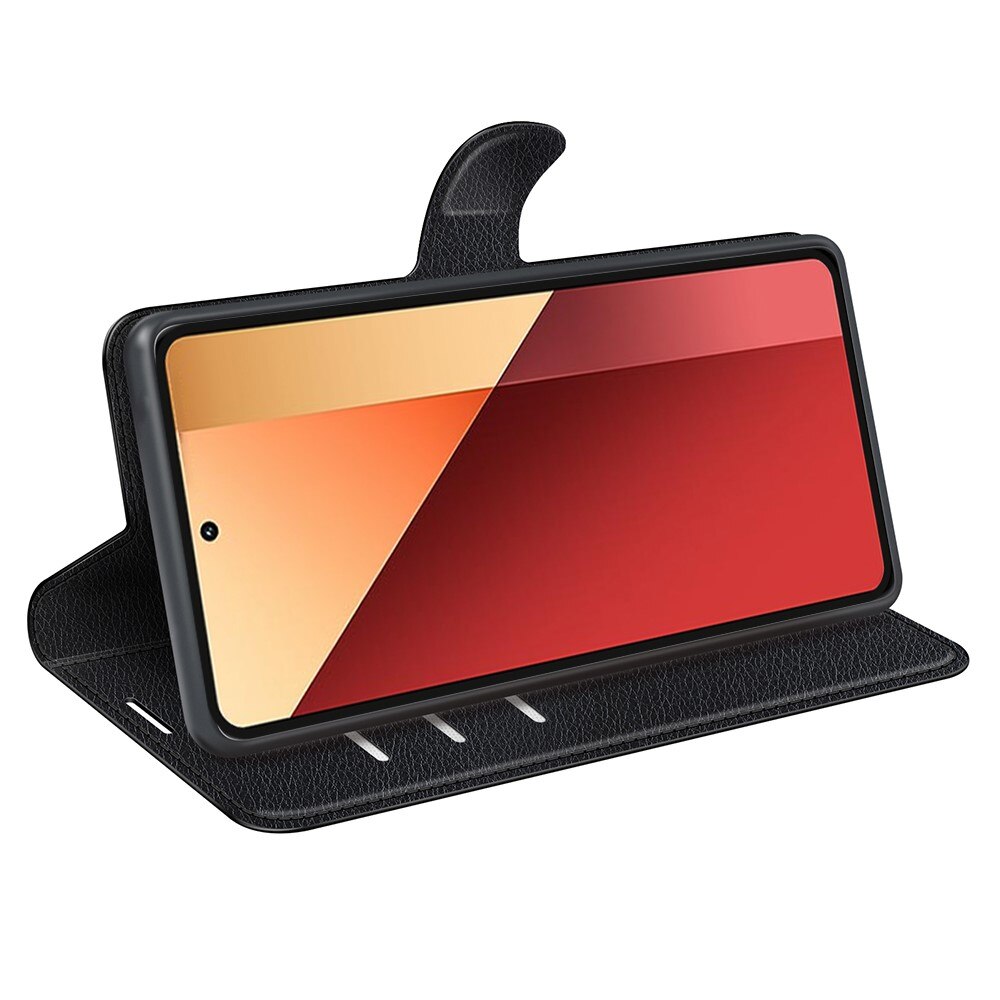 Coque portefeuille Xiaomi Redmi Note 13 Pro 4G, Noir