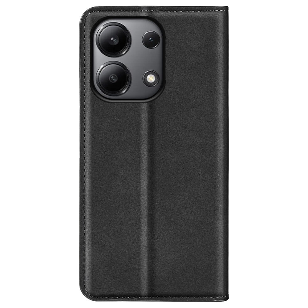 Coque portefeuille mince Xiaomi Redmi Note 13 4G, noir