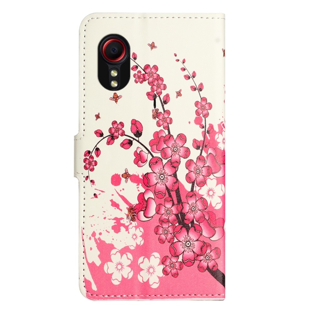 Étui portefeuille Samsung Galaxy Xcover 7, Fleurs de cerisier