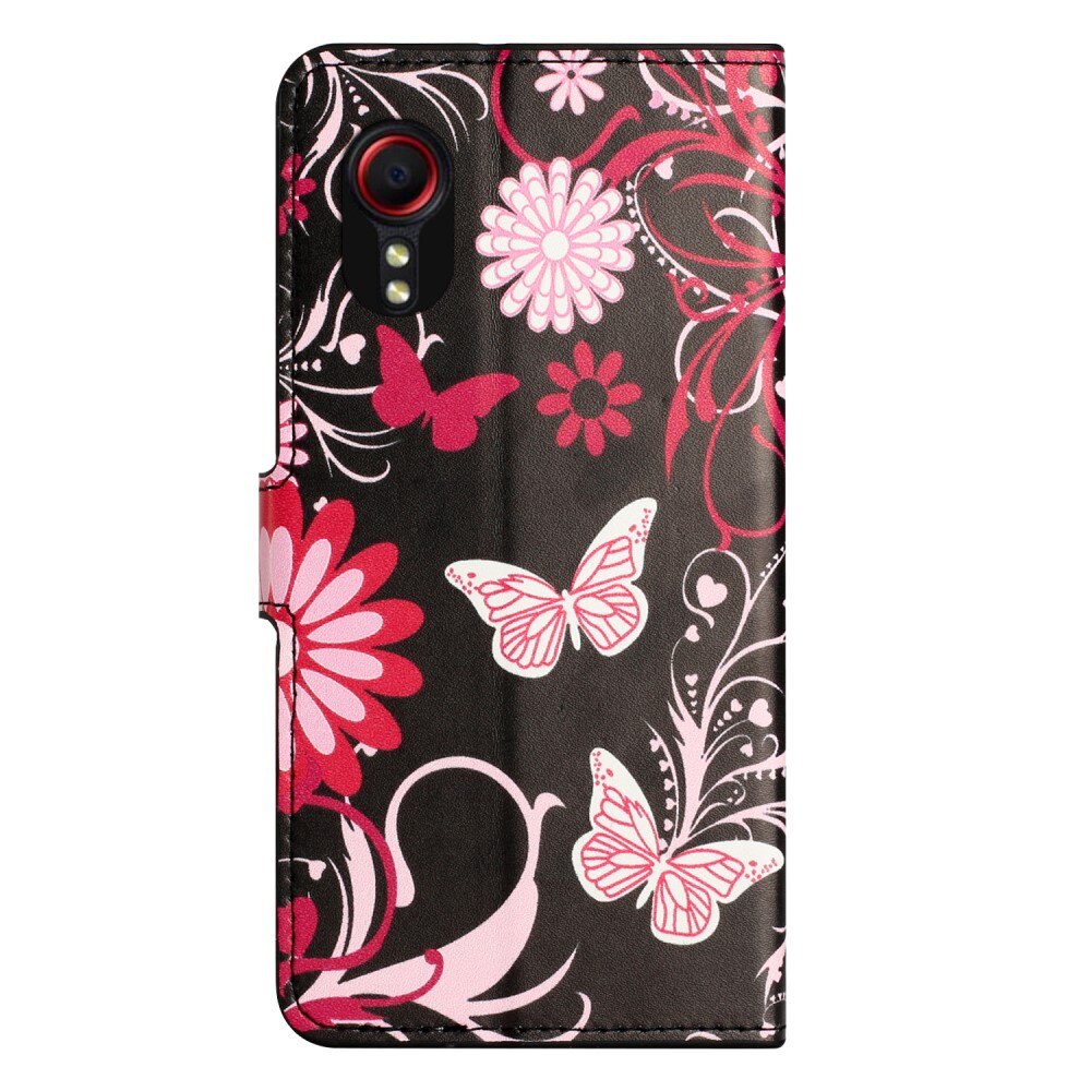 Étui portefeuille Samsung Galaxy Xcover 7, Papillon noir