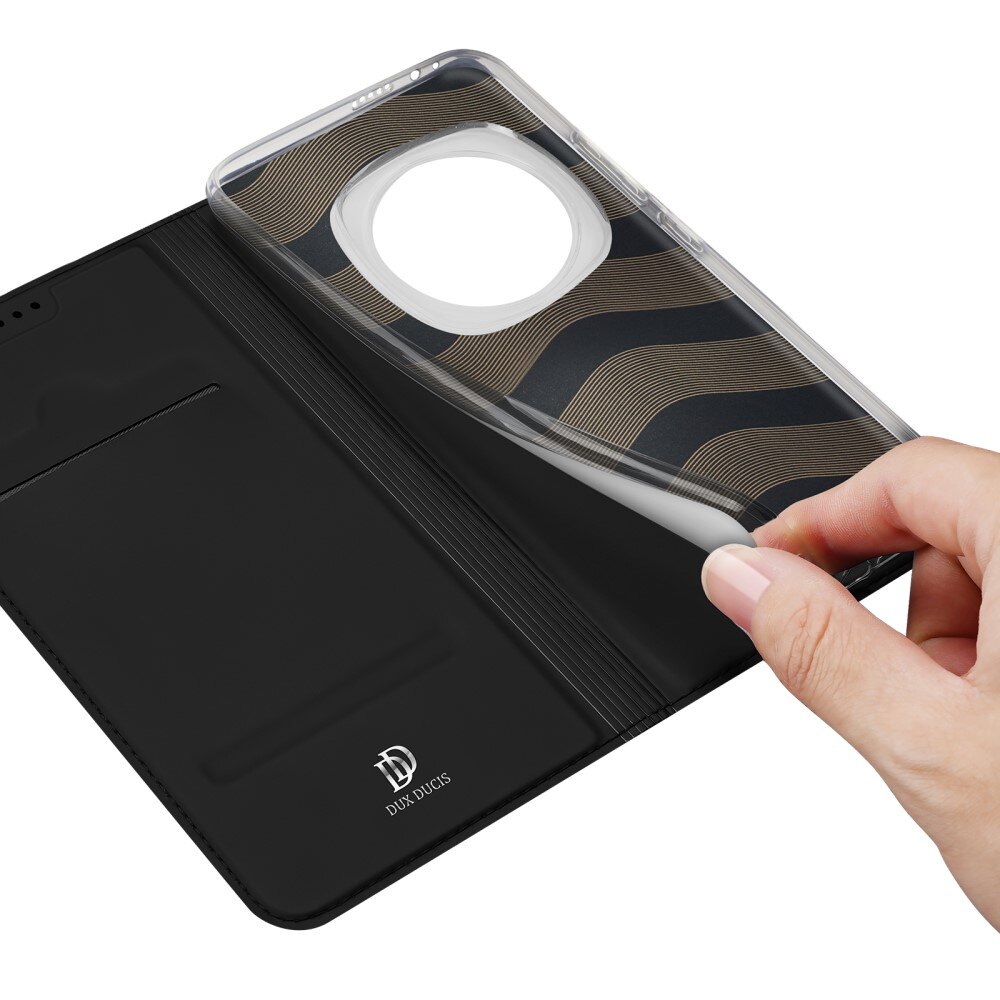 Étui portefeuille Skin Pro Series Honor Magic6 Pro, Noir