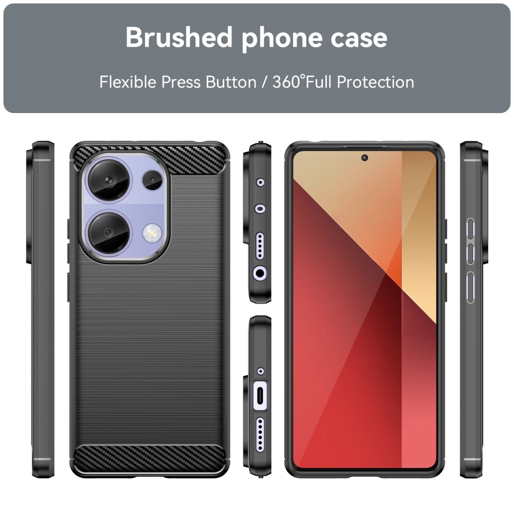 Coque TPU Brushed Xiaomi Redmi Note 13 Pro 4G, Black