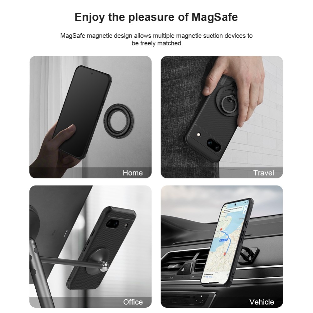 Frosted Shield MagSafe Google Pixel 8a, Noir