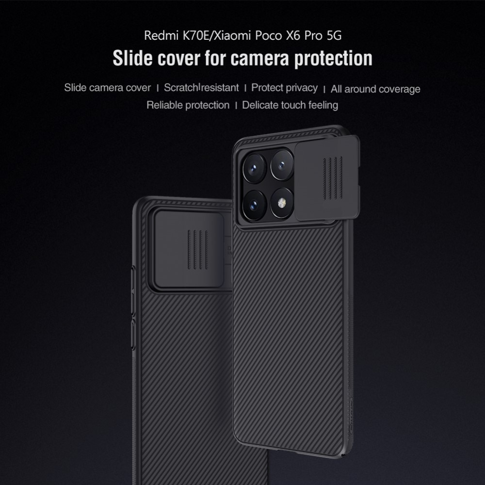 Coque CamShield Xiaomi Poco X6 Pro, noir