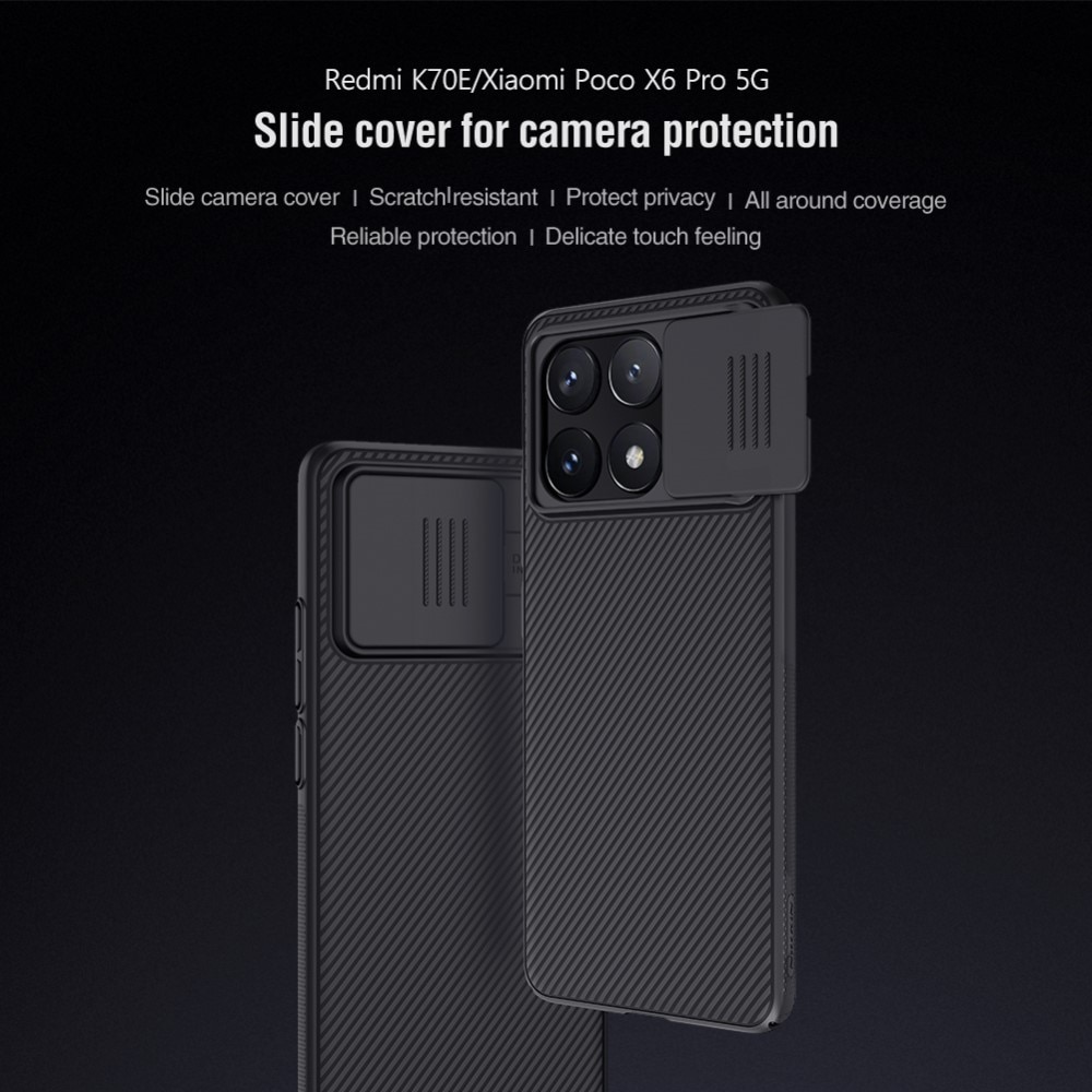 Coque CamShield Xiaomi Poco X6 Pro, Noir