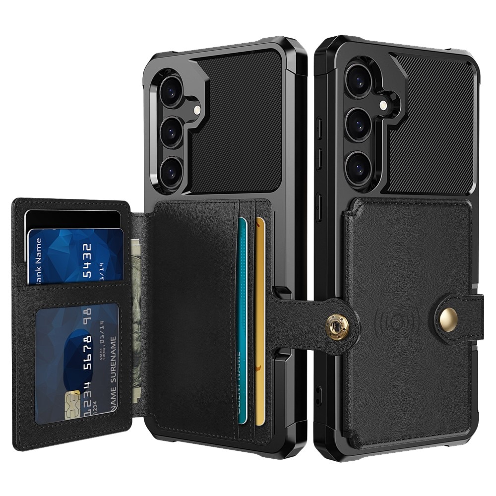 Coque porte-cartes Tough Multi-slot Samsung Galaxy S24 FE, Noir
