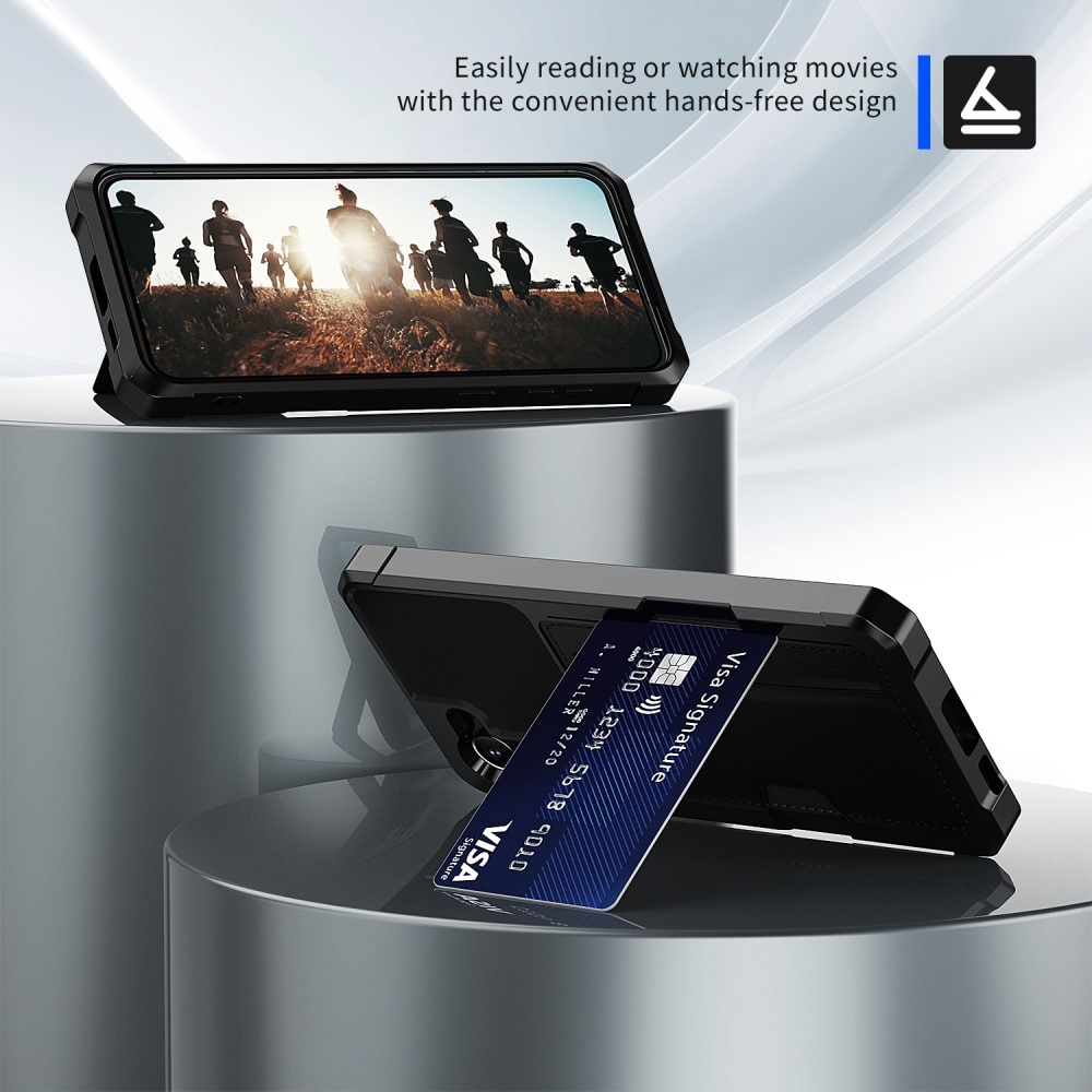 Coque Tough Card Case Samsung Galaxy A55, noir