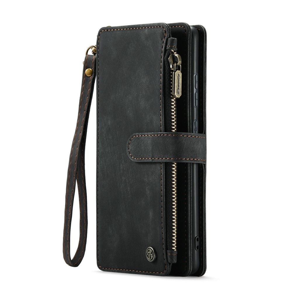 Étui portefeuille à glissière Samsung Galaxy S24 Plus, Noir