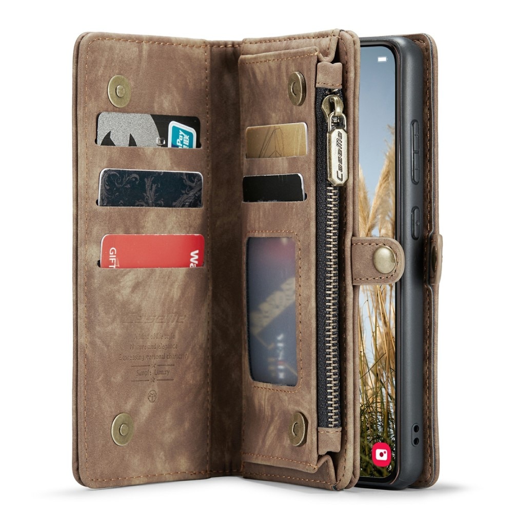 Étui portefeuille multi-cartes Samsung Galaxy S24, Marron
