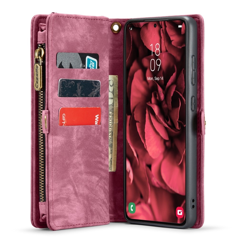 Étui portefeuille multi-cartes Samsung Galaxy S24, rouge