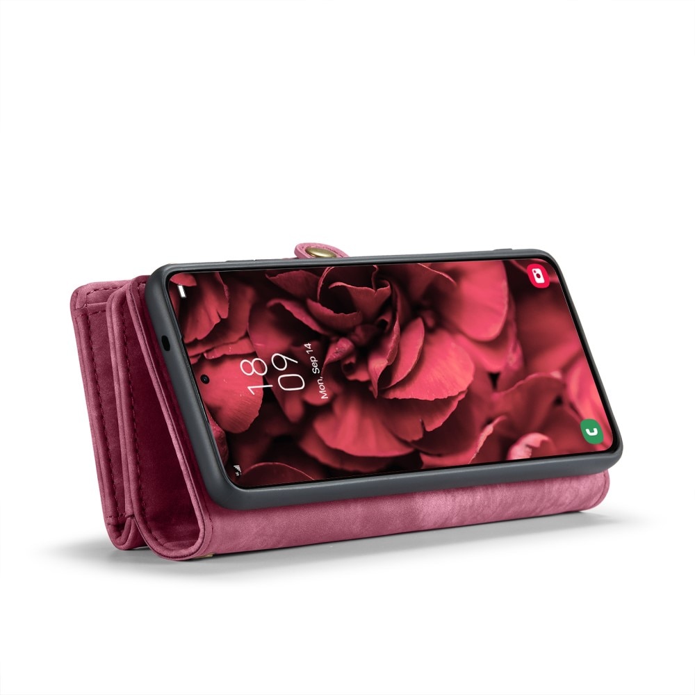 Étui portefeuille multi-cartes Samsung Galaxy S24, rouge