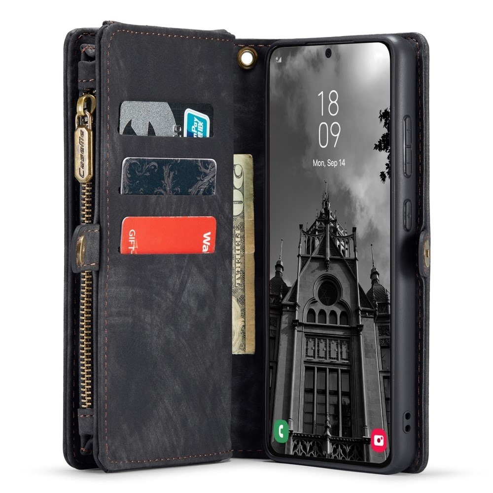 Étui portefeuille multi-cartes Samsung Galaxy S24, gris