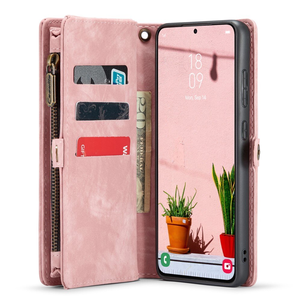 Étui portefeuille multi-cartes Samsung Galaxy S24 Plus, Rose