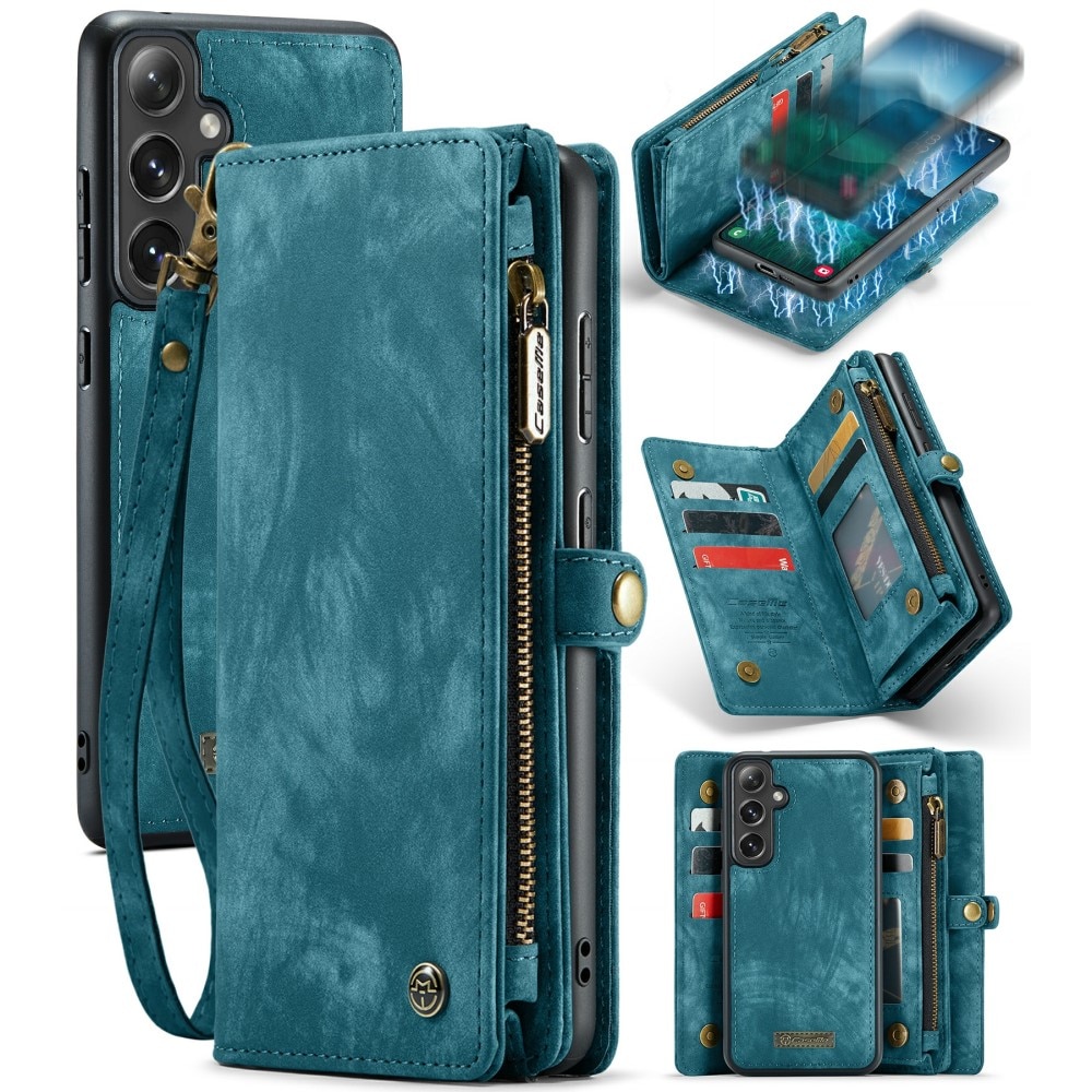 Étui portefeuille multi-cartes Samsung Galaxy S24 Plus, Bleu