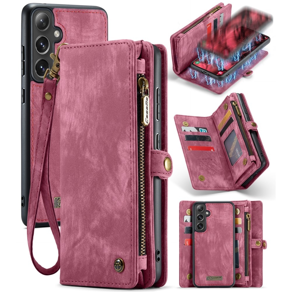 Étui portefeuille multi-cartes Samsung Galaxy S24 Plus, Rouge