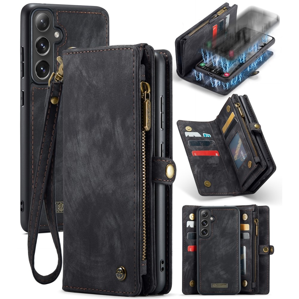 Étui portefeuille multi-cartes Samsung Galaxy S24 Plus, Gris
