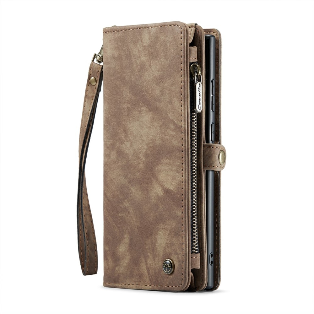 Étui portefeuille multi-cartes Samsung Galaxy S24 Ultra, Marron