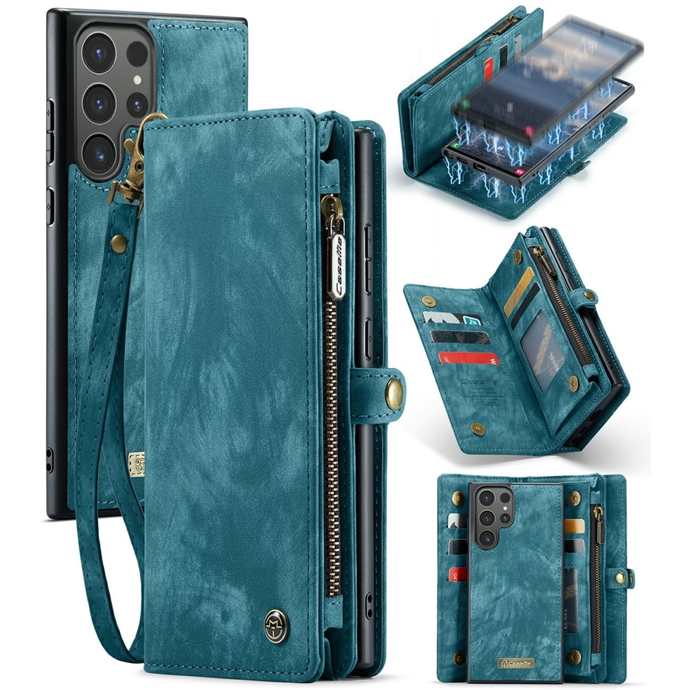 Étui portefeuille multi-cartes Samsung Galaxy S24 Ultra, Bleu