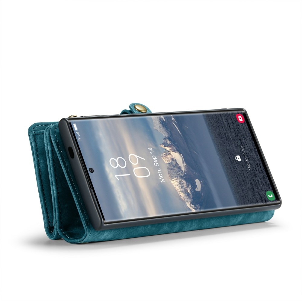 Étui portefeuille multi-cartes Samsung Galaxy S24 Ultra, bleu