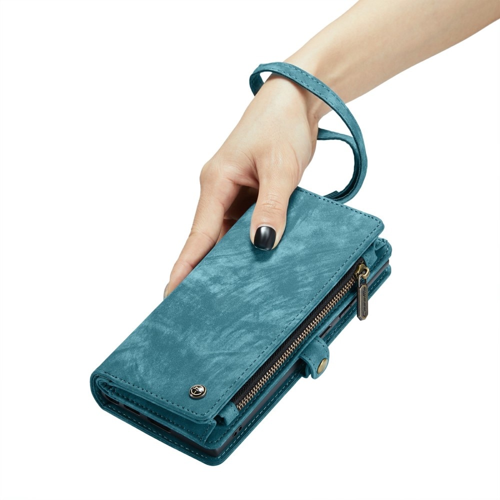 Étui portefeuille multi-cartes Samsung Galaxy S24 Ultra, Bleu